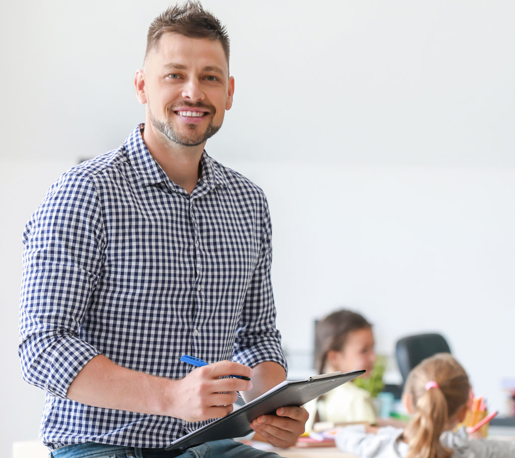 teacher in classroom